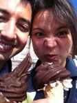 A and me with ice cream in August 2011