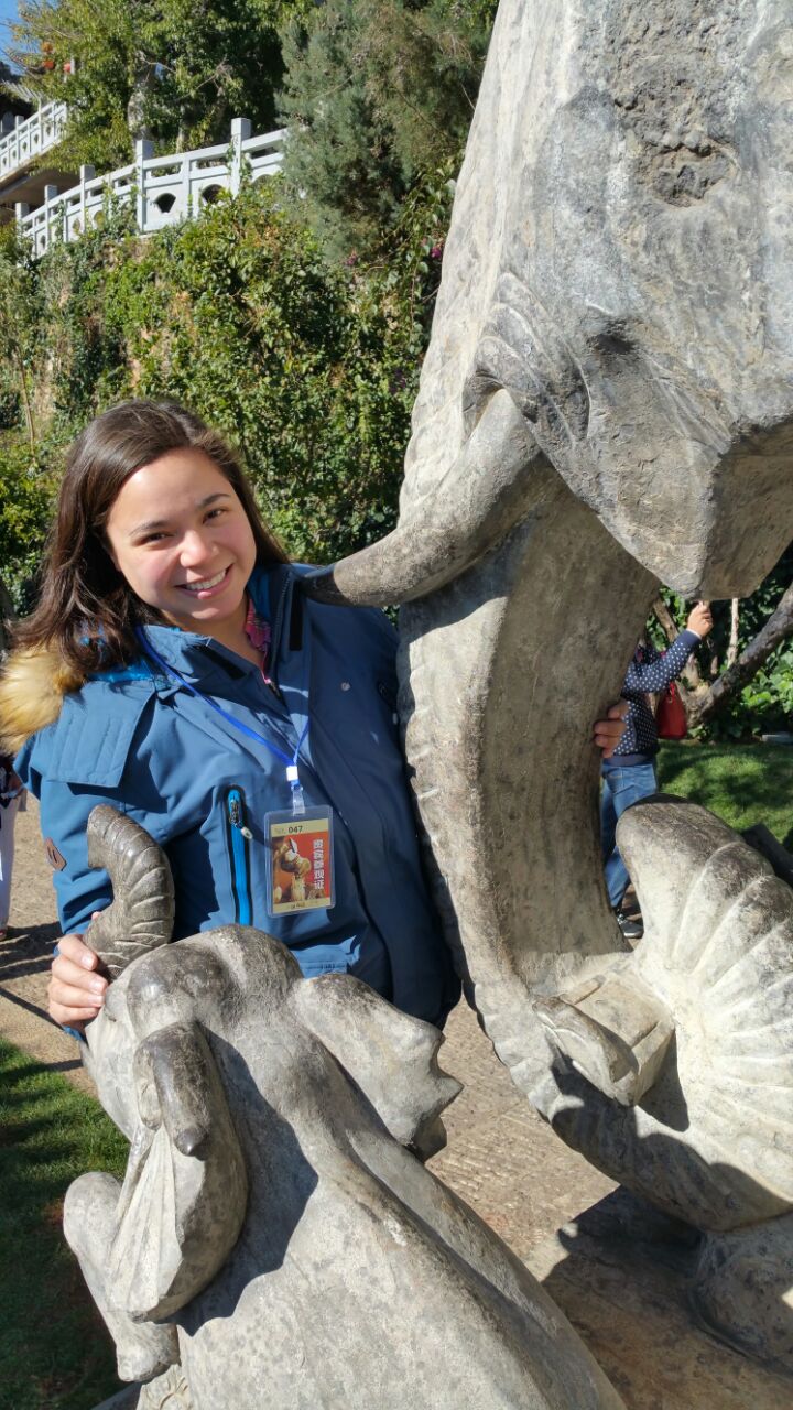 Me hugging an elephant