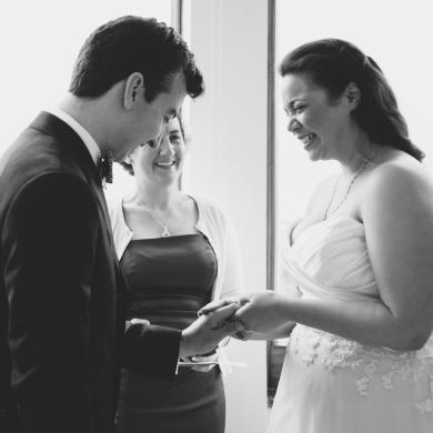 A and I at our wedding in Italy, Feb 2014