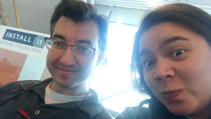 At the airport, waiting for take-off