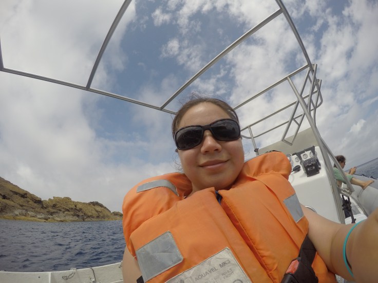 J and the swimming vest