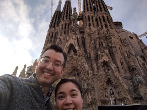 A and I in Barcelona
