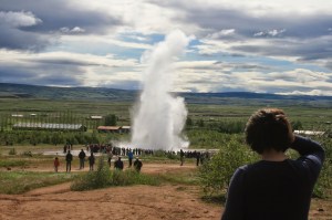 Me at a Geyser in Iceland