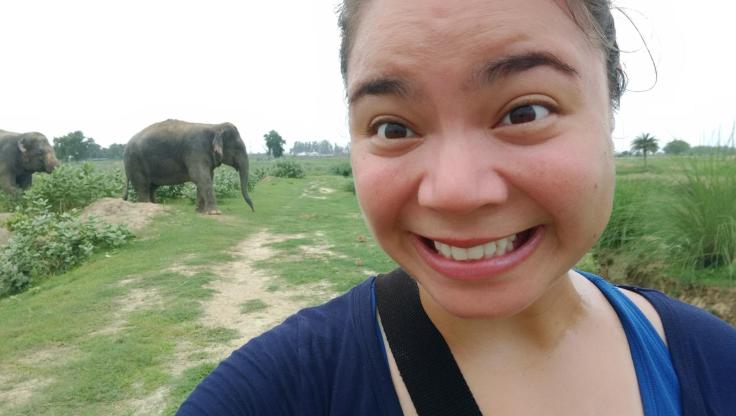 Me at an elephant sanctuary in Agra, India
